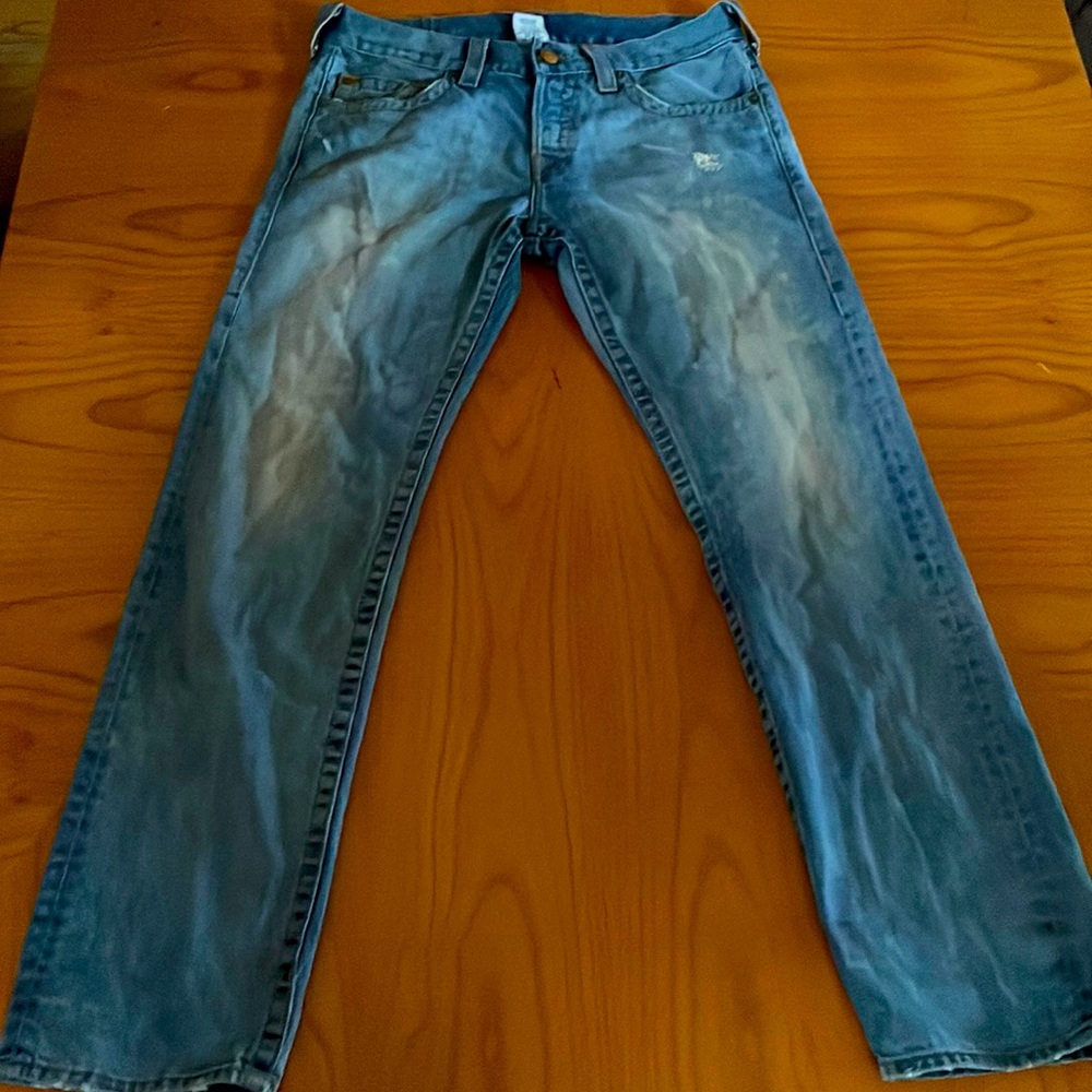 True Religion Straight Blue Jeans Size 34